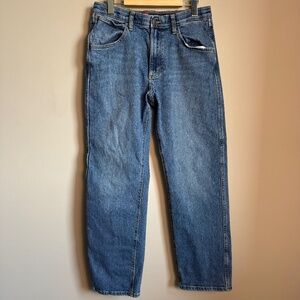 Wrangler 5 Star Performance Mens Blue Jeans 30x30 Comfort Elastic Waist Workwear